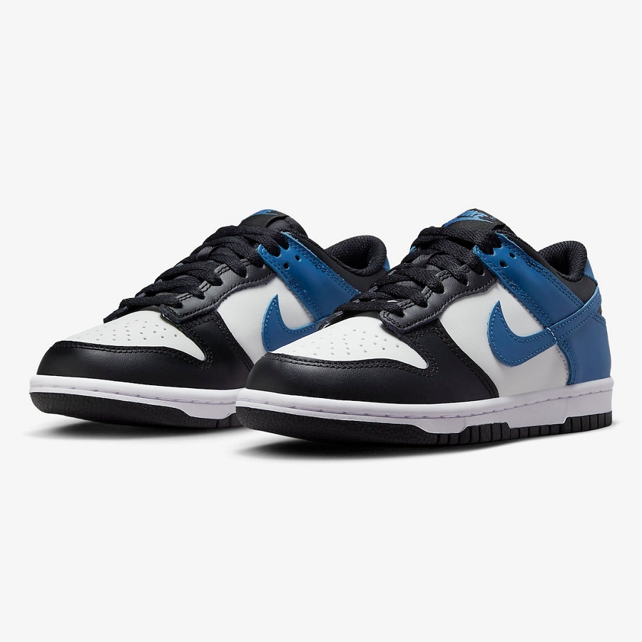 Giày Nike Dunk Low 'White Blue Black' DH9765-104 - Ảnh 5