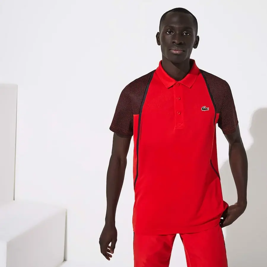 Alternative view of Áo Lacoste Polo SPORT Mesh Sleeved Tennis Red GCR DH4776-51-GCR