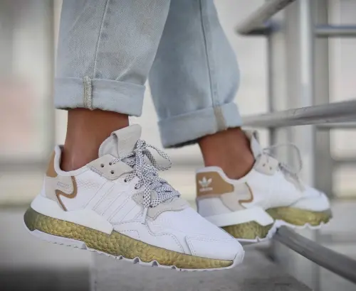 Giày Adidas Wmns Nite Jogger ‘White Gold Metallic’ FV4138 - Ảnh 5