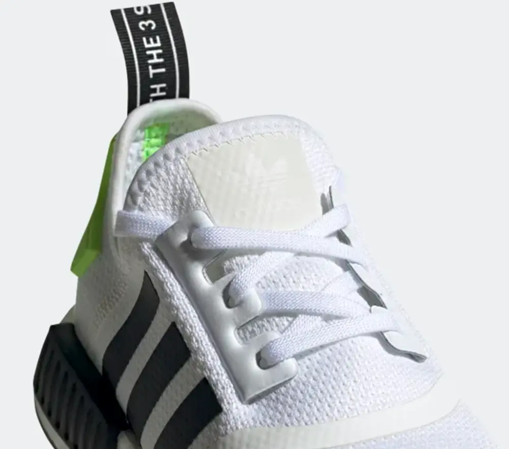 Alternative view of Giày Adidas NMD R1 J White Black Signal Green FW2699