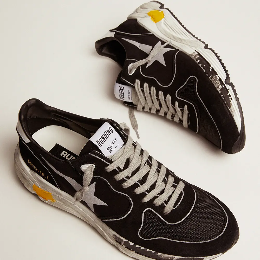 Alternative view of Giày Golden Goose Running Sole 'Black Silver Star' GMF00126-F000326-90178