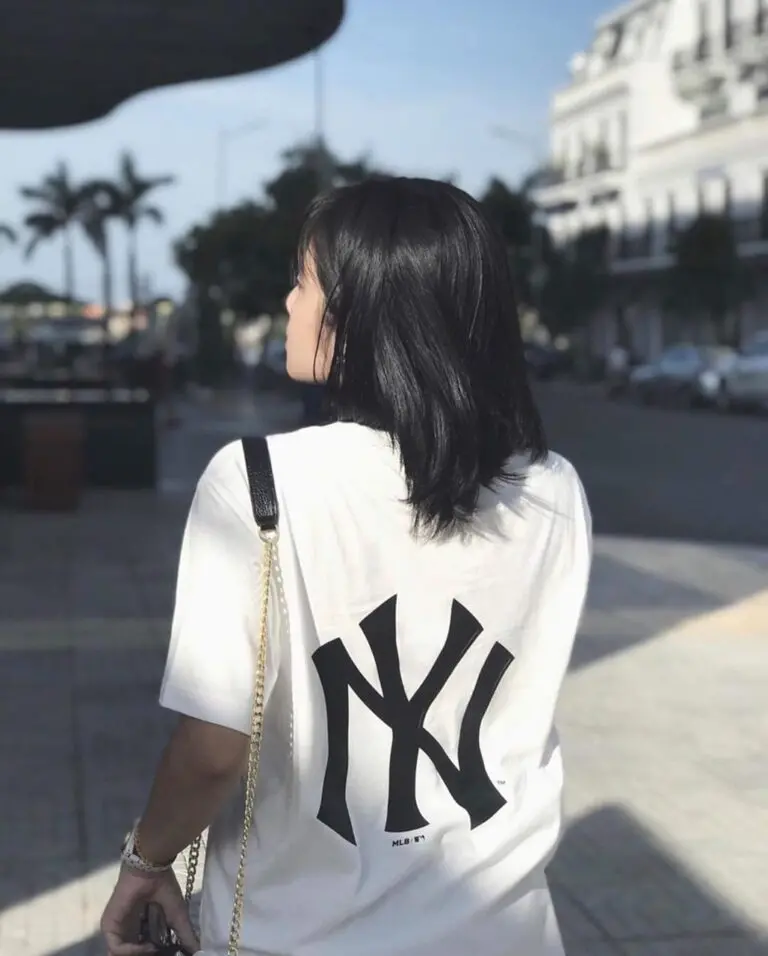 Áo MLB Popcorn Big Logo Short Sleeve Yankees White 31TS03031-50W - Ảnh 2
