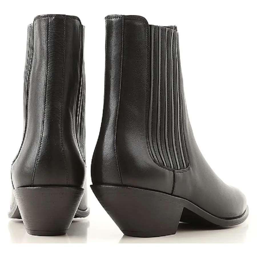 Giày Saint Laurent West Chelse Boots In Smooth Leather 549214CY5001000 - Ảnh 3