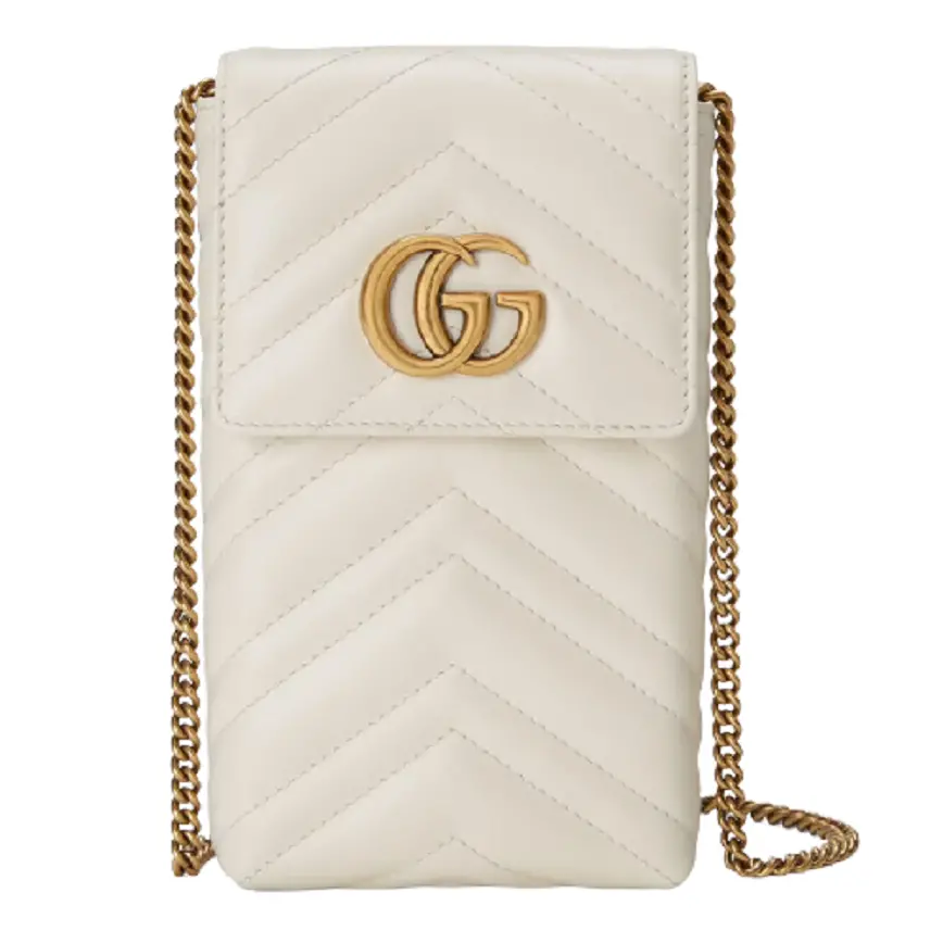 Túi Gucci GG Marmont Matelassé Mini White Leather 672251-DTDHT-9022