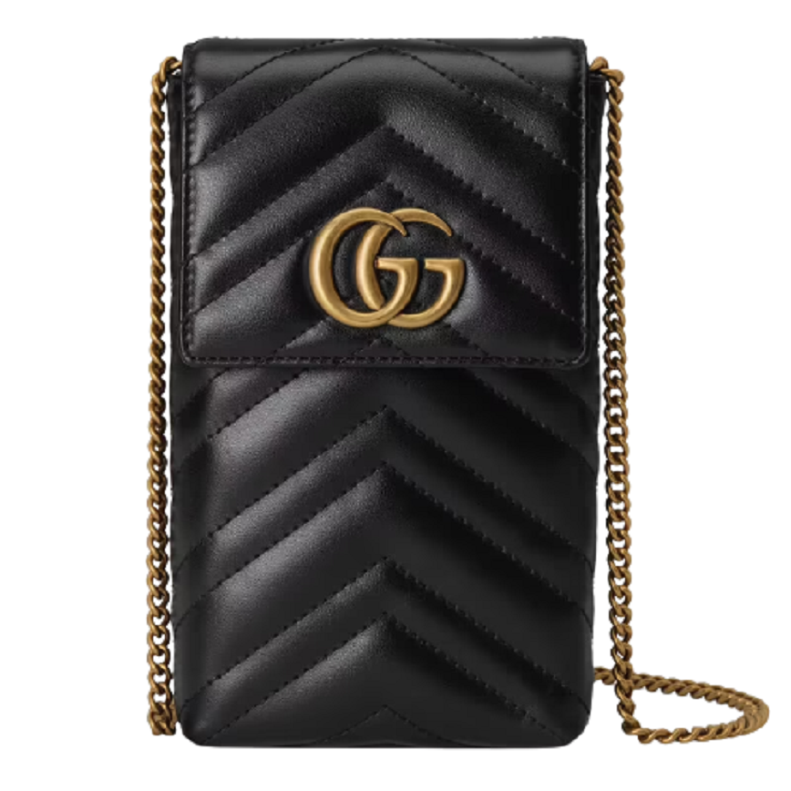 Túi Gucci GG Marmont Matelassé Mini Black Leather 672251-DTDHT-1000