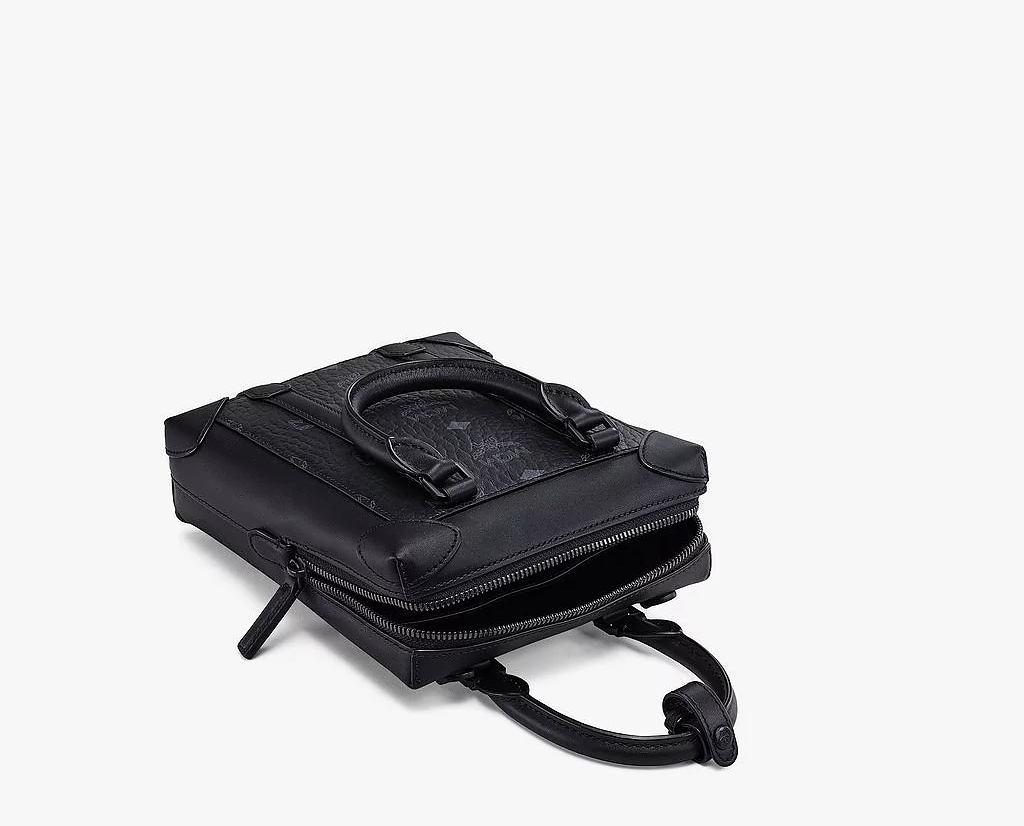 Túi MCM Small NS Soft Berlin Crossbody In Visetos 'Black' MMRBSBF04BK001 - Ảnh 3