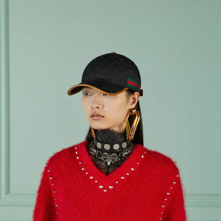 Alternative view of Mũ Gucci Monogram Canvas 'Black' 722381-4HAT7-1065
