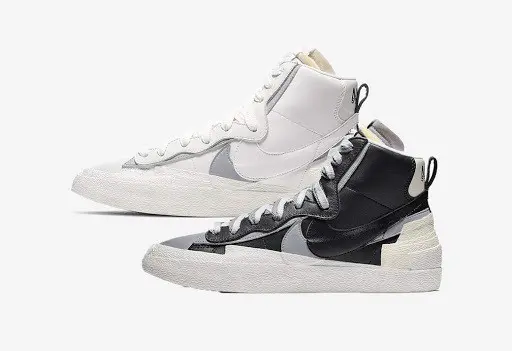 Alternative view of Giày Nike Blazer Mid sacai White Grey BV0072-100
