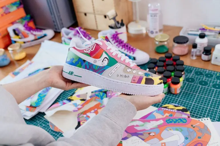 Giày Ruohan Wang x Nike Air Force 1 Low CZ3990-900 - Ảnh 5