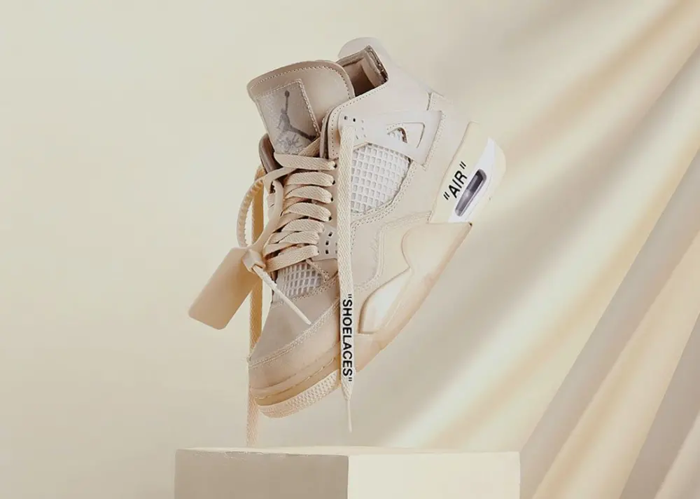 Giày Nike Air Jordan 4 Retro x Off-White 'Sail' CV9388-100 - Ảnh 3