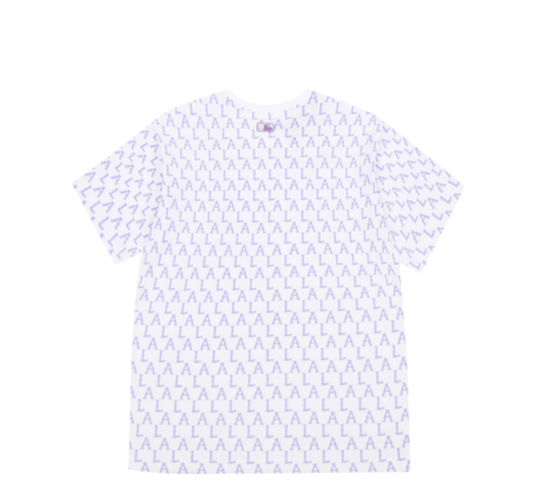 Áo MLB Monogram All Over Over Fit Short Sleeve Purple 31TSM1131-07V - Ảnh 4