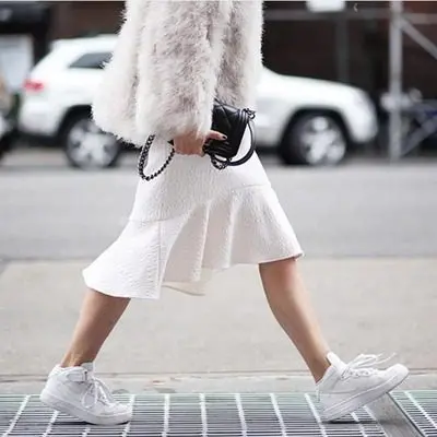 Giày Nike Wmns Air Force 1 Mid 07 Leather 'Triple White' 366731-100 - Ảnh 3
