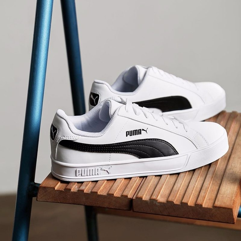 Giày Puma Smash Vulc Leather Trainers 359622-10 - Ảnh 4