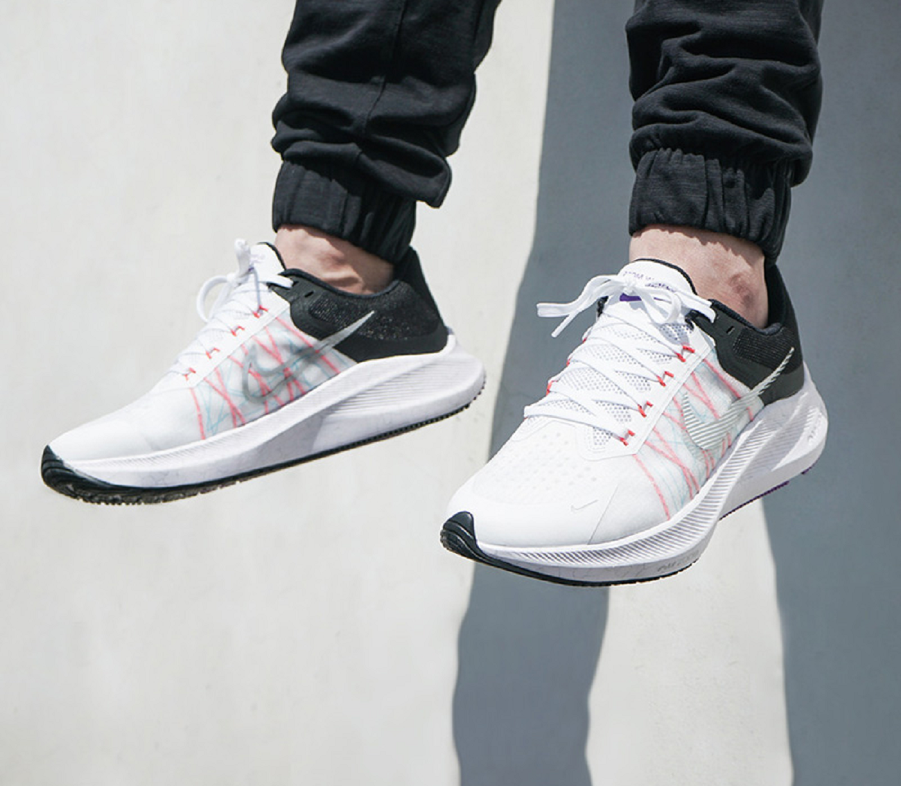 Giày Nike Winflo 8 'White Flash Crimson' CW3419-101 - Ảnh 5