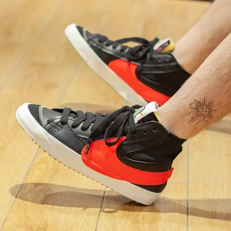 Giày Nike Blazer Mid '77 Jumbo 'Black Bright Crimson' DD3111-001 - Ảnh 4