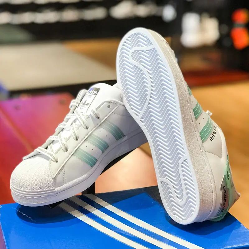 Giày Adidas Superstar 'White Green' GX2974 - Ảnh 3