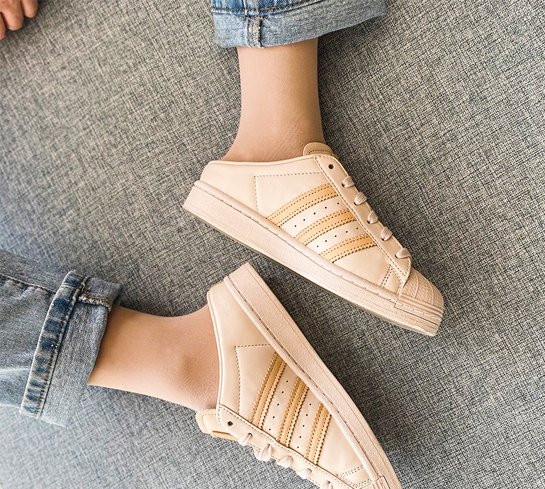 Giày Adidas Superstar Mule Ivory Pink Slip On G58357 - Ảnh 4