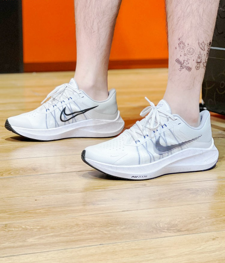 Giày Nike Air Zoom Winflo 8 Low-Top Running Shoes 'White' CW3419-008 - Ảnh 4