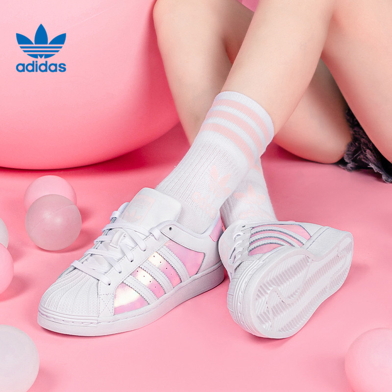 Giày Adidas Wmns Superstar 'White Clear Pink' FX6042 - Ảnh 8