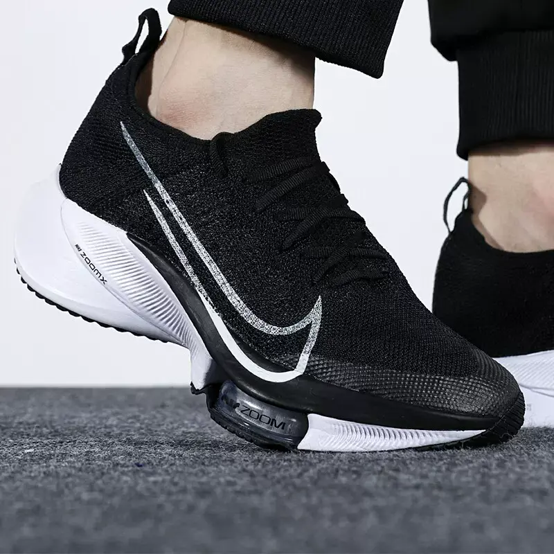 Giày Nike Air Zoom Tempo NEXT% Flyknit 'Black White' CI9923-005 - Ảnh 8