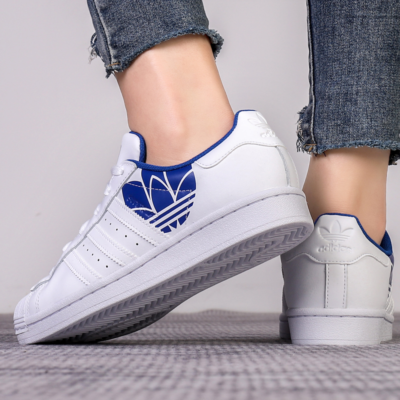 Giày Adidas Superstar 'Trefoil Print Royal Blue' FY2826 - Ảnh 4