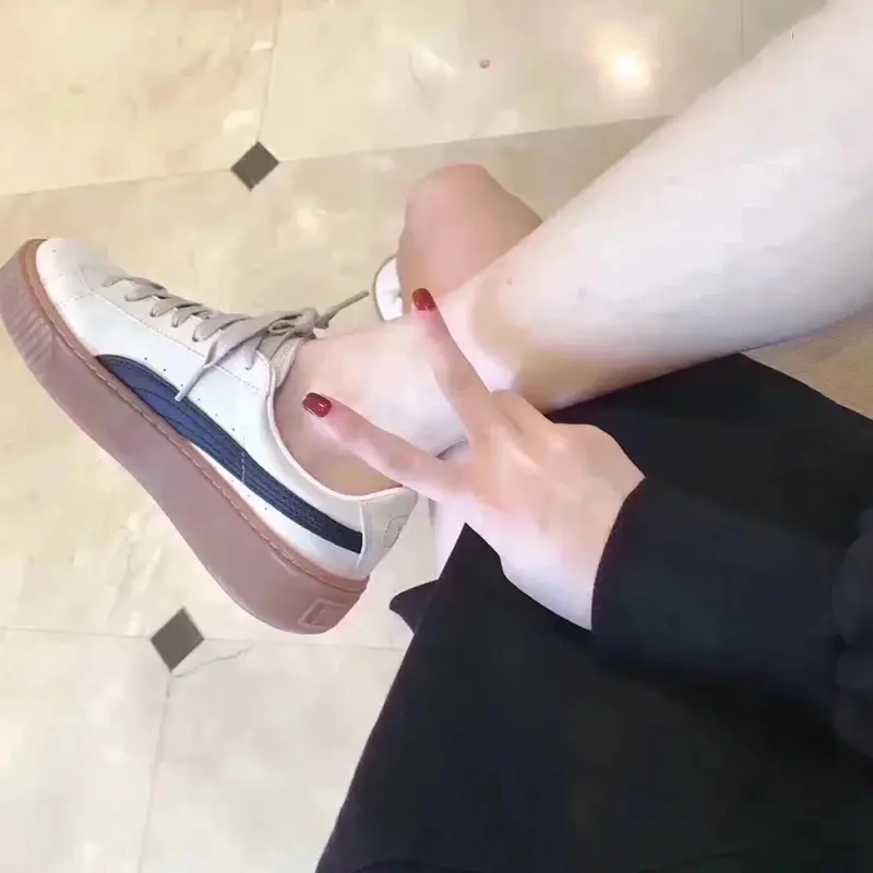 Alternative view of Giày Puma Suede Platform Core 'Grey Blue' 373934-02