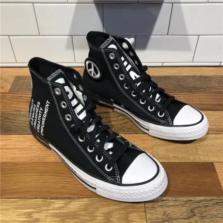 Giày Converse Chuck Taylor All Star High 'Seek Peace Black' 165766C - Ảnh 4