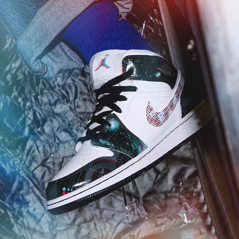 Giày Nike Air Jordan 1 Mid SE GS 'Take Flight' BQ6931-114 - Ảnh 4