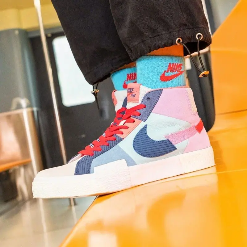Giày Nike Zoom Blazer Mid Premium SB 'Mosaic Pack Multi' DA8854-500 - Ảnh 3