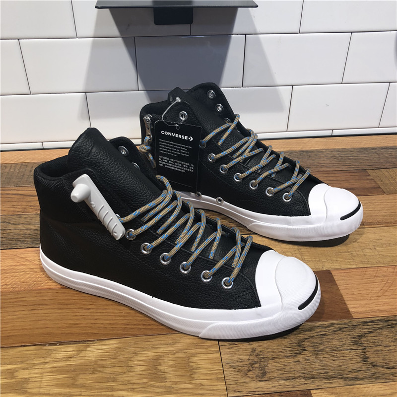 Giày Converse JackPurcell Leather Side Zipper High-Top 162845C - Ảnh 2