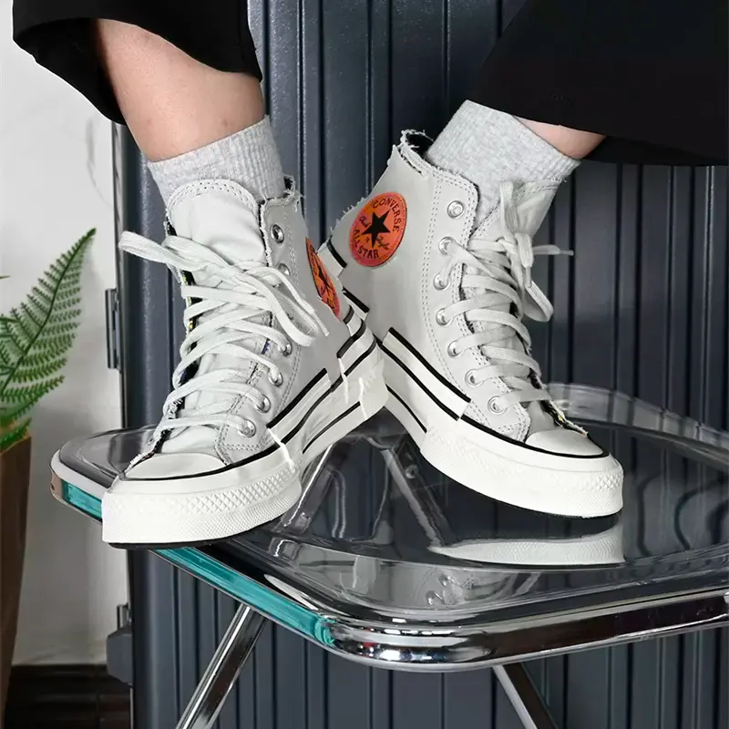 Alternative view of Giày Converse Chuck 70 High Hacked Heel 'Grey' A00730C