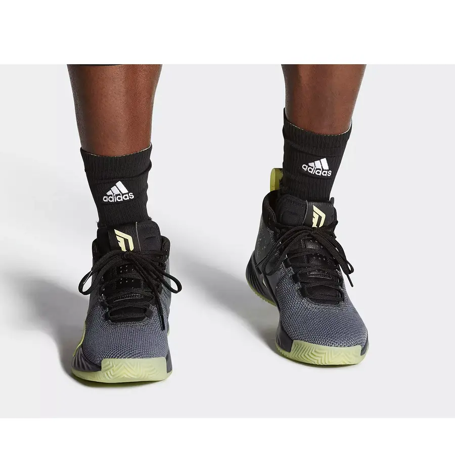 Alternative view of Giày Adidas Dame 5 GCA 'Grey Yellow' EF8664
