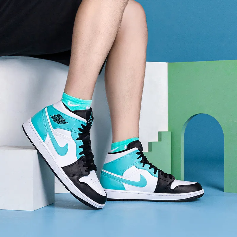 Giày Nike Air Jordan 1 Mid GS 'Tropical Twist' 554725-132 - Ảnh 4