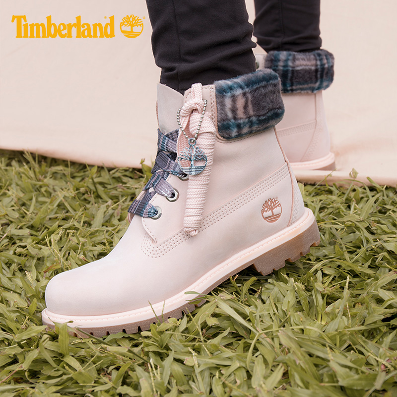 Giày Timberland 6 Inch Boots Mixed Media Waterproof 'Pink' A2FUB - Ảnh 5