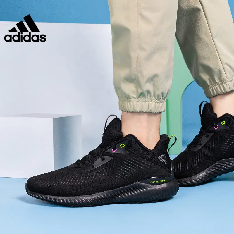 Alternative view of Giày Adidas Alphabounce EK 'Black Acid Yellow' GY5085