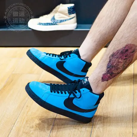 Giày Nike Zoom Blazer Mid SB 'Baltic Blue' 864349-400 - Ảnh 8