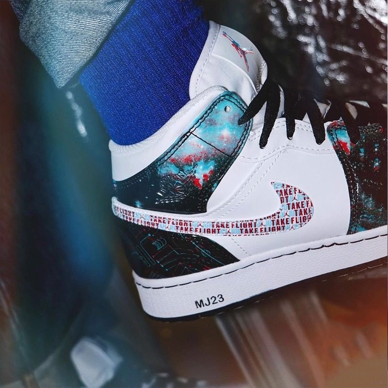 Giày Nike Air Jordan 1 Mid SE GS 'Take Flight' BQ6931-114 - Ảnh 5