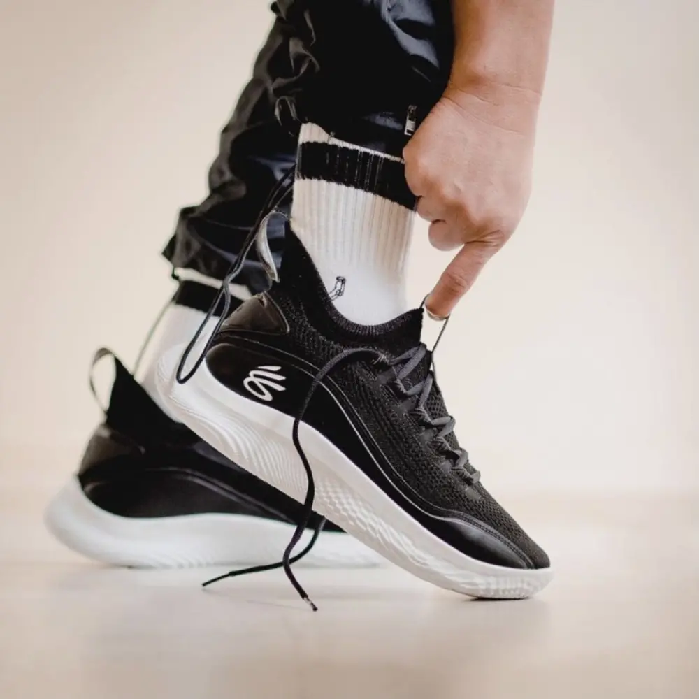 Giày Under Armour Curry Flow 8 'Black White' 3023085-002 - Ảnh 4