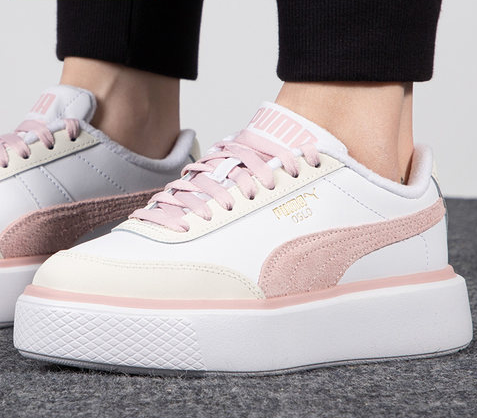 Giày Puma White Pink Sneakers 381128-01 - Ảnh 3