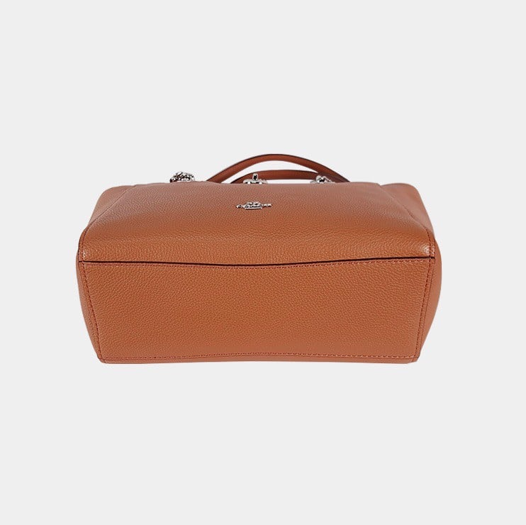 Túi Coach Turnlock Chain Tote Polished Pebble Leather Tote 57107 LIL4A - Ảnh 2