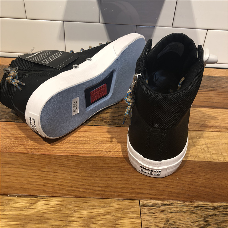 Giày Converse JackPurcell Leather Side Zipper High-Top 162845C - Ảnh 4