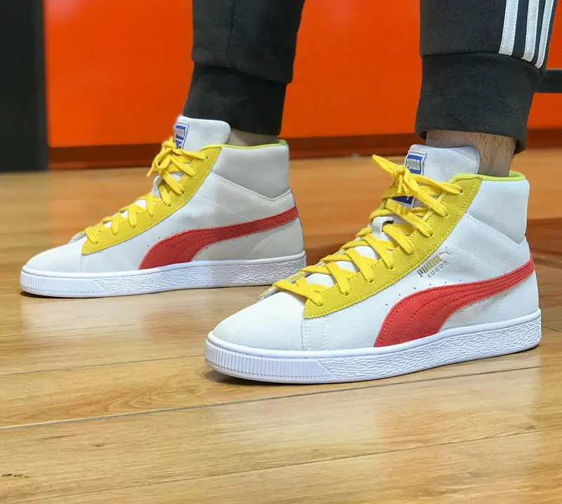 Alternative view of Giày Puma Suede Mid XXI ''Beige, Red and Yellow' 380205-09