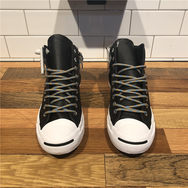 Giày Converse JackPurcell Leather Side Zipper High-Top 162845C - Ảnh 3
