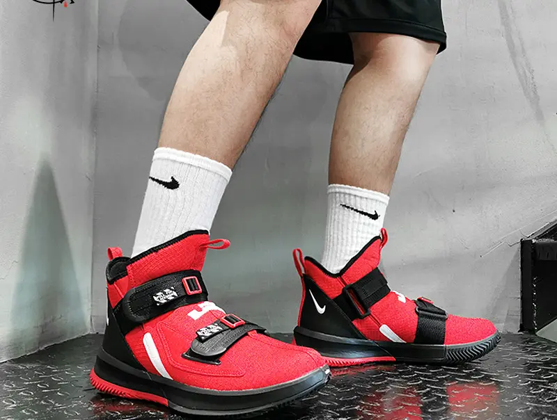 Giày Nike LeBron Soldier 13 SFG 'Red Black' AR4225-600 - Ảnh 4