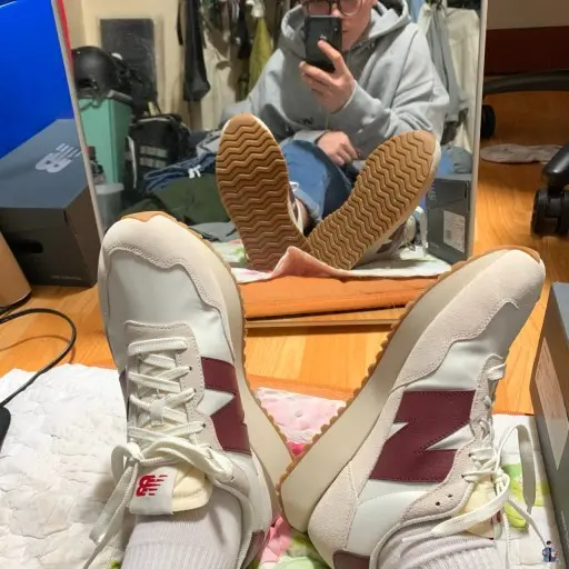 Giày New Balance 237 'White Burgundy' MS237SB - Ảnh 6