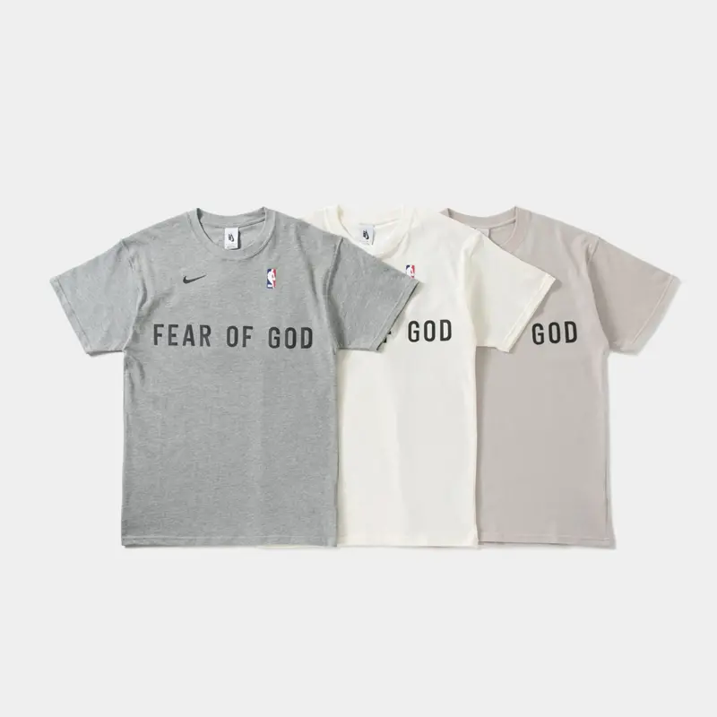 Alternative view of Áo Nike X Fear Of God x NBA NRG Tee Grey  CU4699 063