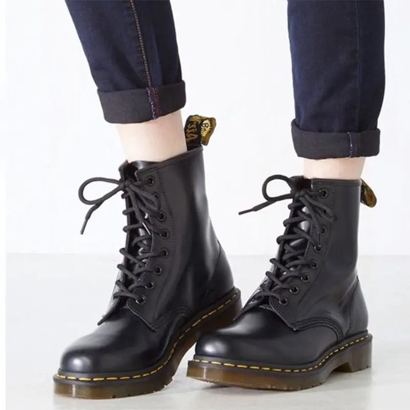 Alternative view of Giày Dr. Martens 1460 Black Nappa Smooth Leather Ankle Boots 11822002