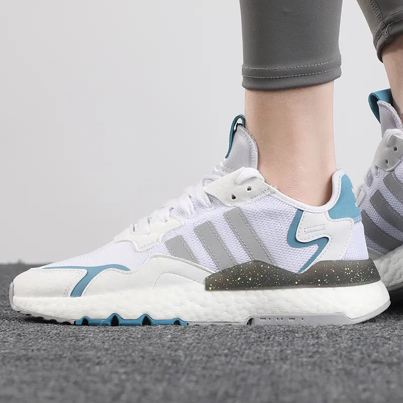 Giày Adidas Original Nite Jogger 'Cloud White Grey' FX6904 - Ảnh 4