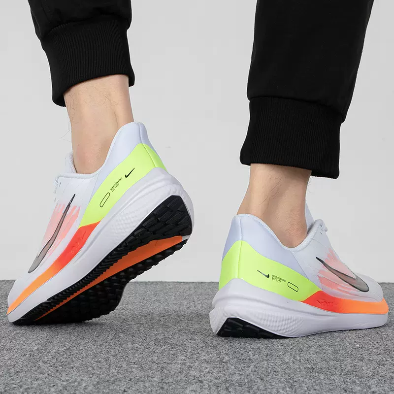 Giày Nike Air Winflo 9 'White Black Total Orange' DD6203-100 - Ảnh 6