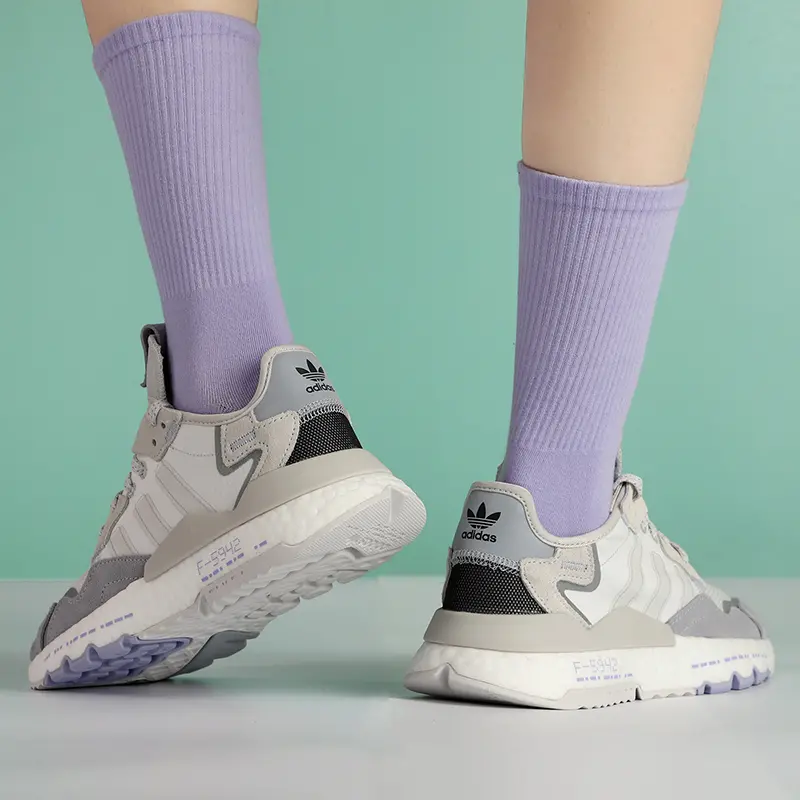 Giày Adidas Nite Jogger 'Cloud White Purple Grey' H03250 - Ảnh 4